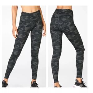 PowerHold by Fabletics Women's M Leggings Green Grey Camo